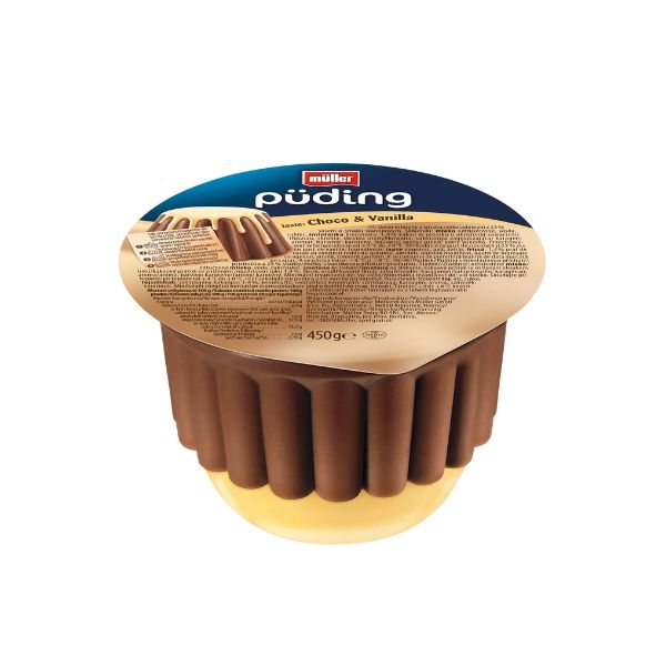 PUDDING DE CIOCO CU  SOS VANILIE MULLER 450GR